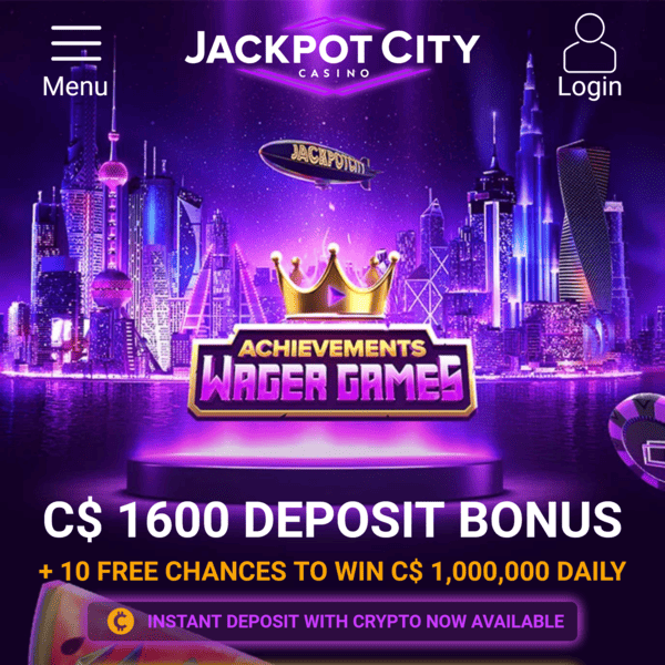 Jackpot City Casino Main Banner - Welcome to the ultimate gaming experience